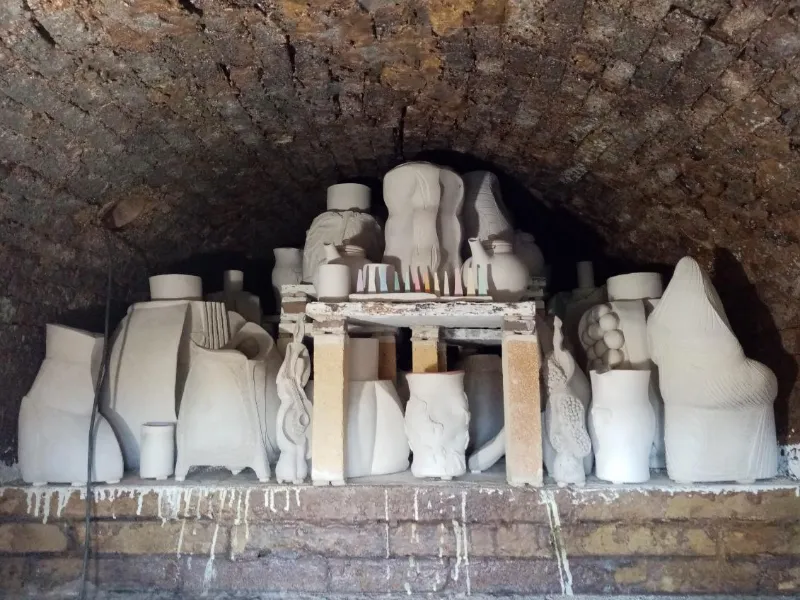 Enfournement des sculptures