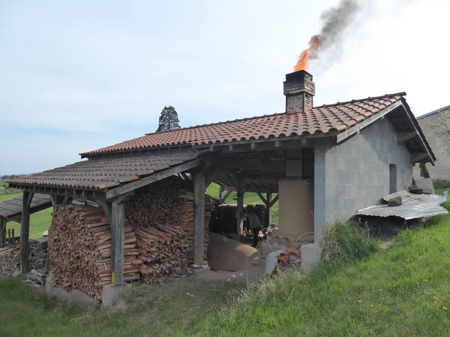 La flamme de cheminée